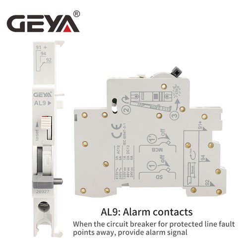 GEYA GYM9-AC&DC 1A-63A Auxiliary/Alarm Contact Shunt over&under Voltage Tripping - Picture 2 of 8