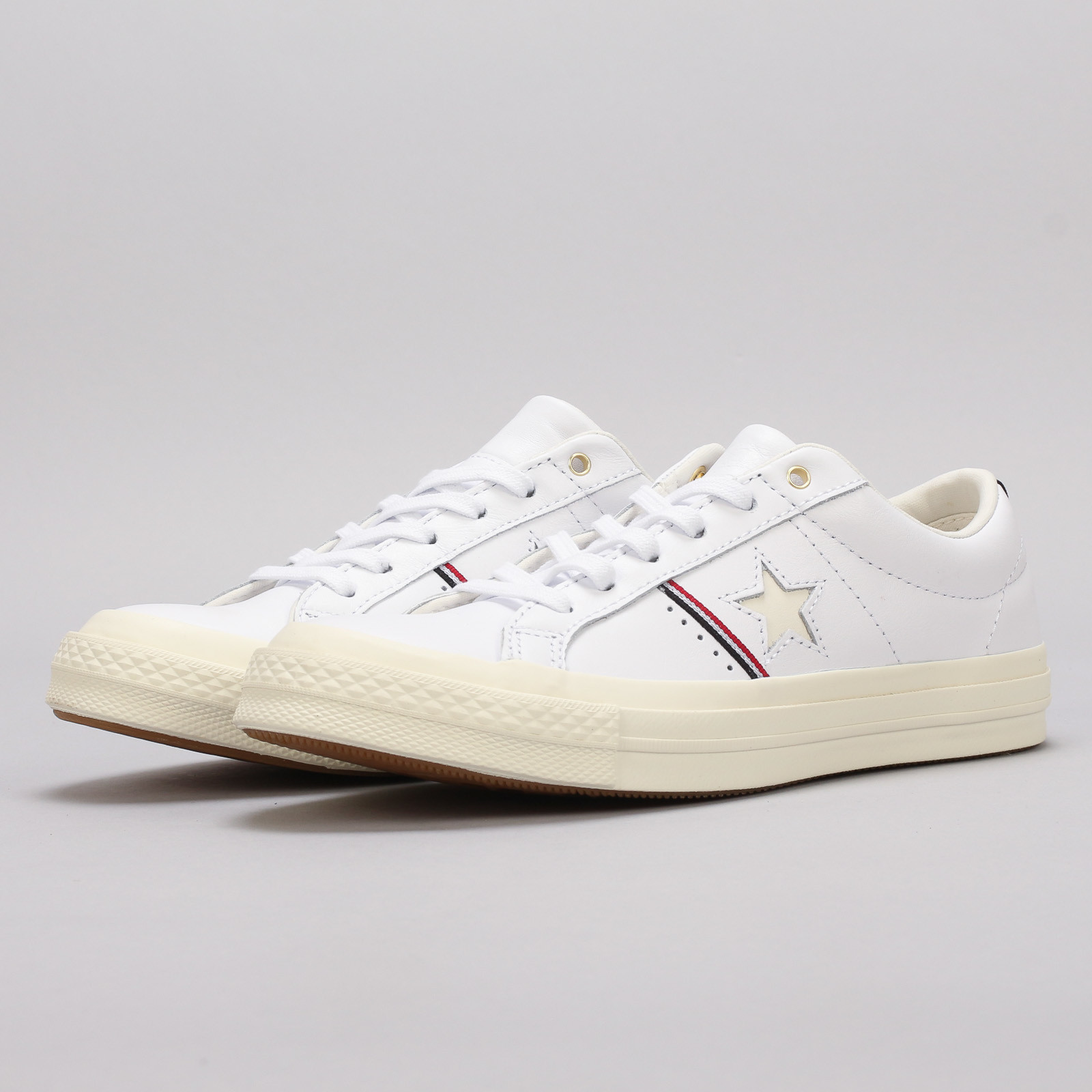 Converse One Star OX white / enamel red / egret EU 41,5, Frauen, Weiß, C159694 Converse One Star OX white / enamel red / egret EU 41,5, Frauen, Weiß, C159694