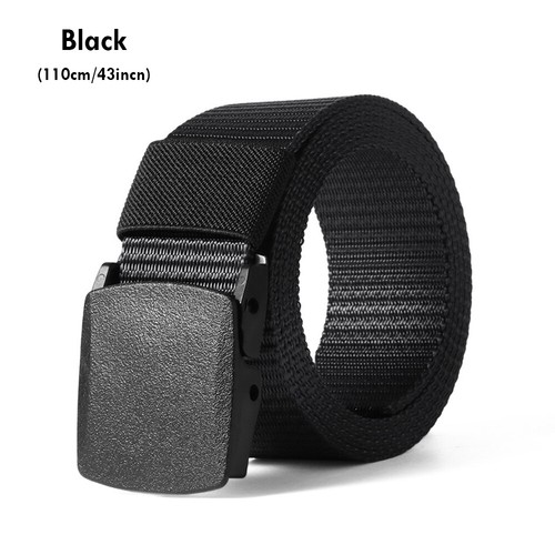 Unisex Fabric Woven Waistband Braided Belt Leather Buckle Waistband Canvas Belts - Picture 30 of 51