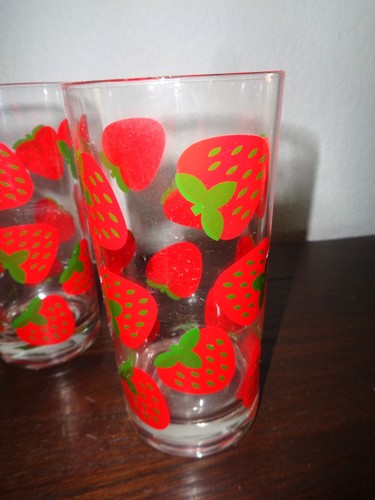 4 vasos Highball vintage COLONY Strawberry 12 oz - Imagen 2 de 2