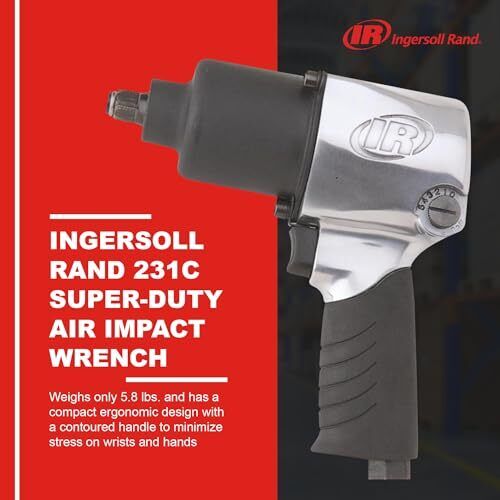 Ingersoll Rand 231C Air Impact Wrench 1/2 Drive Max Torque 600 ft/lbs - Picture 2 of 12