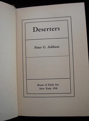 DESERTERS, by Peter G. Addison 1941 First Edition Scarce Butterflies Africa - Picture 11 of 12
