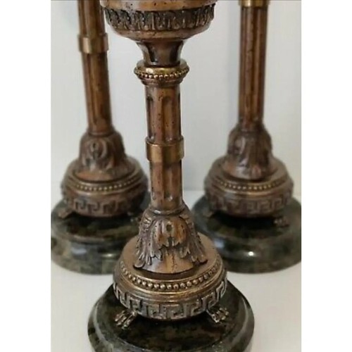 Vintage Maitland-Smith Candle Holders - Set of 3 - Picture 4 of 9