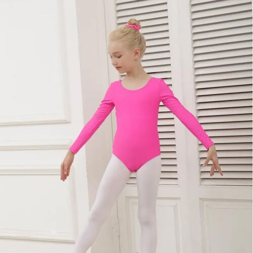 Girls School Sport Leotard Dance Gymnastics Ballet Sleeveless Leotards Cotton - Picture 21 of 29