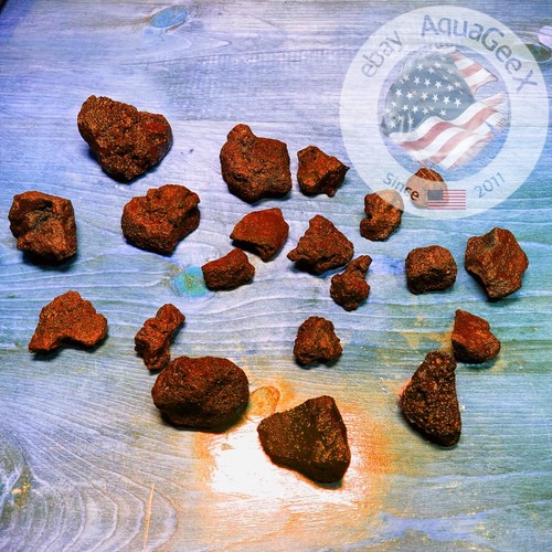 1LB RED LAVA ROCK FISH TANK AQUARIUM TERRARIUM SUBSTRATE DECORATIONS BONSAI - Picture 3 of 4