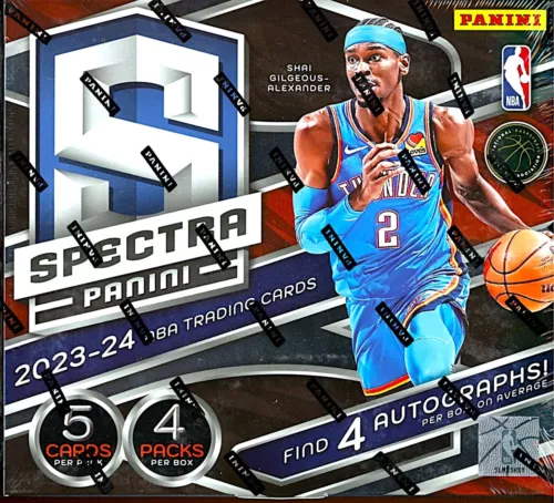 2023-24 Panini Spectra Sealed Basketball Hobby Box – 4 Autos, Parallels & 2 Reli