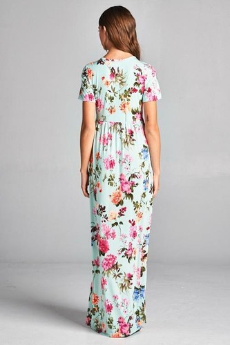 Maxi vestido con bolsillos con estampado floral Making Memories como nuevo - Imagen 5 de 9