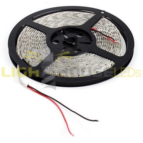 Amarillo/Dorado - Tira de LED PLCC2/3528 12V - Respaldo adhesivo - Rollo/carrete de 5 m - Imagen 3 de 4