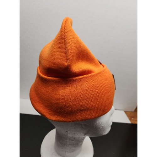 Orange Knit Tarter Ski Cap by Polylana Beanie Cuffed Hat - New with Tags - Imagen 7 de 7