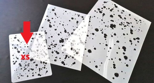 FX Splashes Set of 3 Stencils Paint Blood Ink Dots Texture Pattern Airbrush - Picture 12 of 19