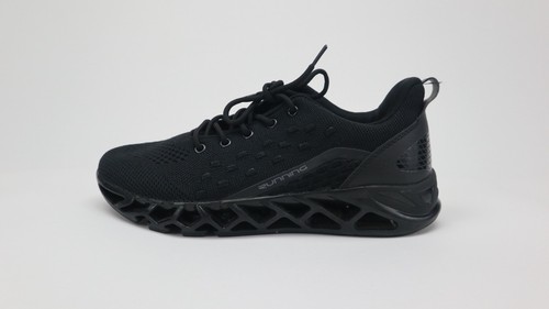 Zapatillas deportivas antideslizantes tipo hoja para caminar negras 8 para mujer - Imagen 8 de 12