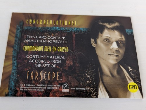 Farscape Season 4 Costume Relic Card C20 Commander Mele-On Grayza - Picture 2 of 2