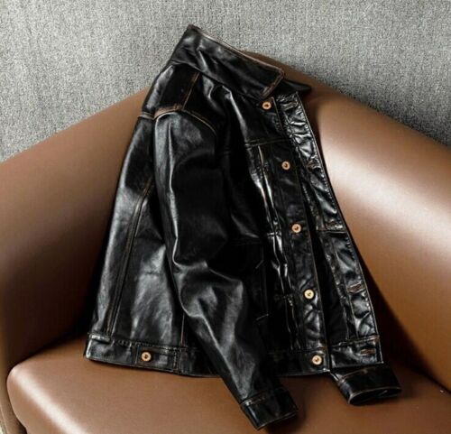 Horsehide leather Riders jacket Size S Black Unused TS1 - Picture 2 of 4