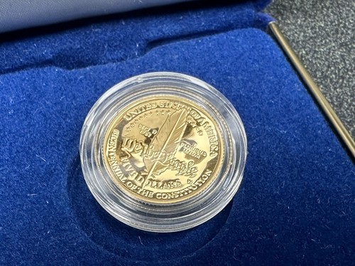 1987 U.S. Mint Constitution Coins Proof Set Silver Dollar And Gold Five Dollar - Picture 5 of 6