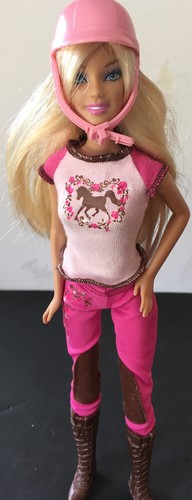 Mattel Equestrian Barbie Doll 2009 Pink Outfit With Walking HORSE 2005 Set Lot - Picture 3 of 9