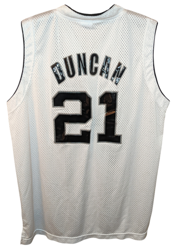 Seltenes TIM DUNCAN Basketball Trikot beschichtet Buchstaben Zahlen SPURS Gr. 52 Weiß RAR - Bild 3 von 16