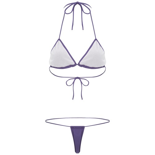 Womens Bra And Briefs Mini Bikini Summer Lingerie Set Halter G-String Party - Picture 71 of 89