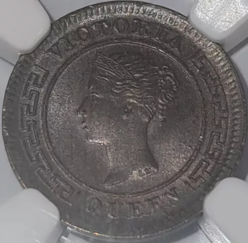 CEYLON / 1890 1/4 Cent,Victoria - NGC MS63 BN !!!