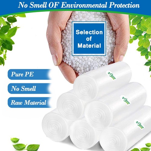 4 Gallon 350pcs small Trash Bags Strong Clear Garbage Bags, Bathroom Trash Ca... - Picture 3 of 7