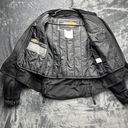 Power Trip Ladies Womens Motorcycle Jacket Black Gray Sz Small - Picture 7 of 8