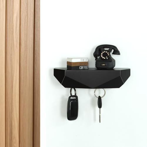 Key Holder Wall Mount Magnetic Key Holder Key Rack Key Hanger Key Hooks Black - Bild 6 von 7