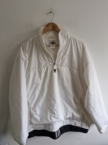 Adidas Smock 2001 1/4 Cremallera XL Oro Blanco Vela Cricket Y2K AVQ001 - Imagen 14 de 18