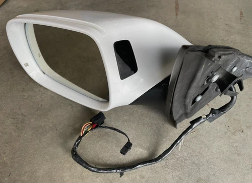 2010 AUDI Q5 LEFT DRIVER SIDE POWER SIDE MIRROR AUTO DIM BLIND SPOT WHITE OEM
