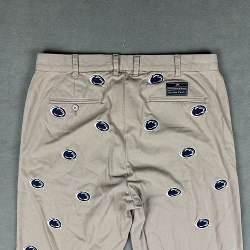 Pennington & Bailes Stadium Pants Mens 32 Beige Penn State Nittany Lions Logo - Picture 4 of 17