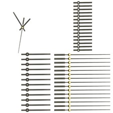 Clock Hands Kit, 16 Set Aluminum Clock Hands Parts Replacement, Black Style 16