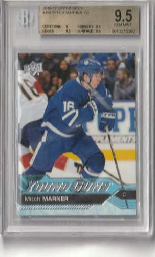 2016-17 UD Upper Deck Young Guns Mitch Marner Rookie Card RC #468 BGS 9.5 Mint