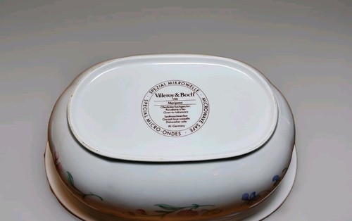 Villeroy & Boch Mariposa Oven-to-Table 1.5 Qt Oval Microwave Baker & Lid Germany - Picture 14 of 18