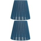  2 Pack Clip on Lamp Shade Fabric Pleated Lampshade Decorative Shades
