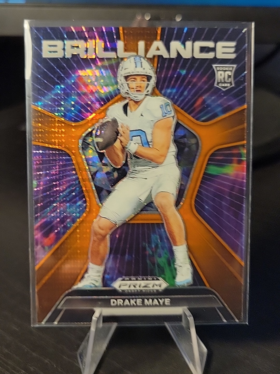 2024 Panini Prizm Draft Picks - Brilliance Drake Maye Orange Pulsar Prizm /49