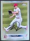 Mike Trout 2022 Topps Chrome Autograph Card Auto COA