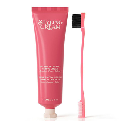 Cactus Fruit 3-In-1 Hair Styling Cream, Lightweight Non-Greasy Curling Cream for