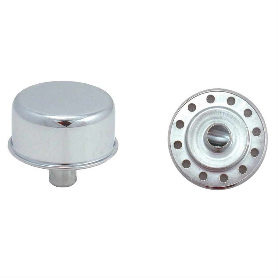 Tapa de aceite cromada Breather Push In cuello de 3/4" Spectre Performance Chevy Ford Dodge Foto 3 de 3