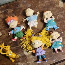 Rugrats Nickelodeon Lot Of 6 Mini Doll Mattel Arco Toys 1997 Vintage Figures 