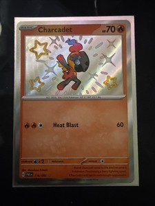 Charcadet 114/091 Paldean Fates Shiny Holo Rare Pokémon TCG Card NM/M Condition