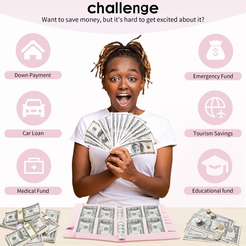 100 Envelopes Challenge Binder, Money Saving Challenge Budget Book Binder wit... - Picture 7 of 7