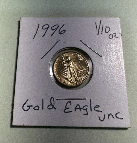 1996 1/10 oz American Gold Eagle Coin $5