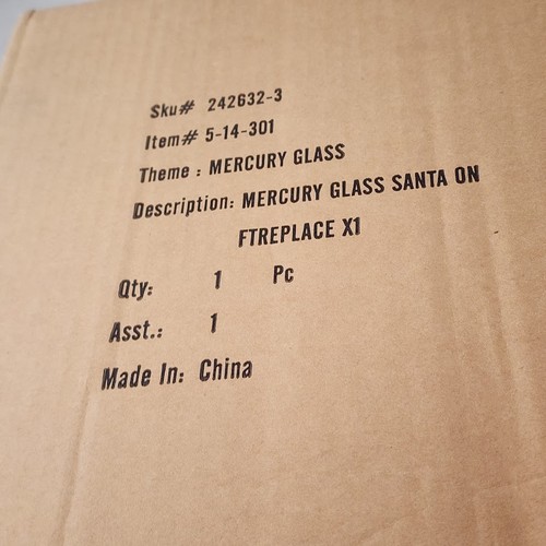 Carlton Cards Santa on Fireplace Glass Christmas Figurine 9" Holiday Decor - Picture 11 of 11