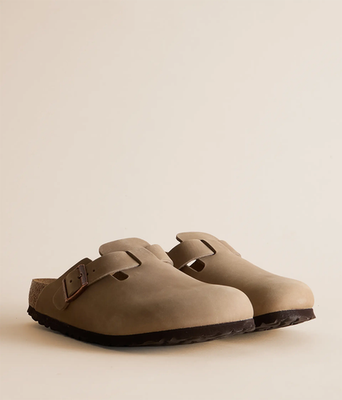 Birkenstock Boston Oiled Leather Soft Footbed Clogs Tobacco Brown Men's  Shoes