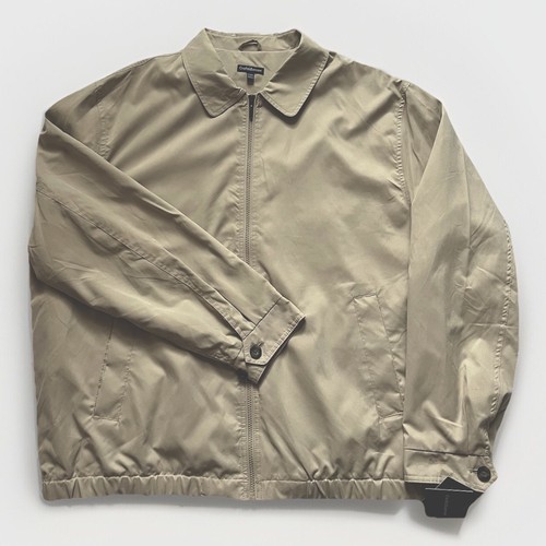 NWT Croft and Barrow Men’s 2XL Jacket Tan Microfiber Lined Full Zip Collar - Picture 1 of 17
