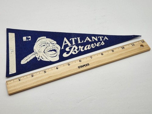 Atlanta Braves Vintage 60's-70's Medium-Sized Felt Mini Pennant 12" X 5" (Rare) - Picture 13 of 13