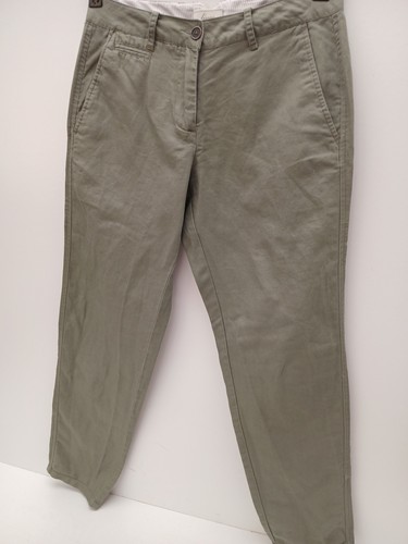 Linen Blend Chino Trousers 5 Pockets Button Down Rear pockets Size UK 8 Leg 28". - Picture 14 of 20