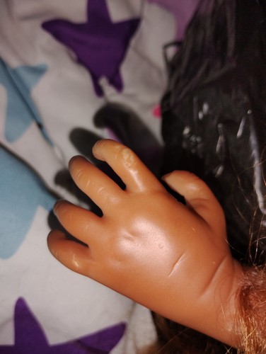 Reborn Orang-Utan Affe Vinyl Spielpuppe gewichteter Stoffkörper realistisch lockig - Bild 4 von 5