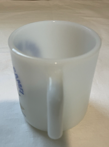 Rare Galaxy Milk Glass Coffee Mug Cuddle Up To A Camel Ya Habeebee Antique Humor - Picture 2 of 5