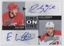 2015-16 Upper Deck MVP One on Signatures Riley Nash Elias Lindholm #1ON1NL Auto