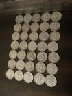 35 Silver Franklin Half Dollars Various Years And Conditions Silver Coins $17.50