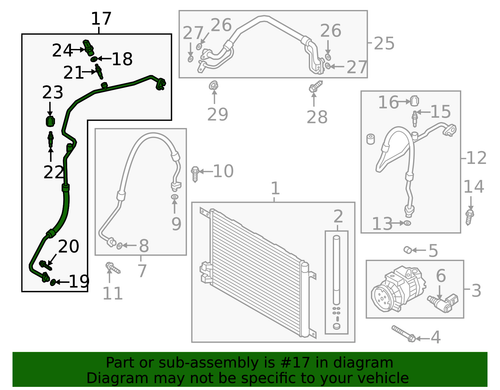 Genuine Volkswagen A/C Refrigerant Liquid Hose 5Q0-820-741-C - Picture 2 of 2